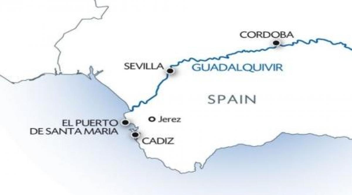 瓜达尔基维尔的地图