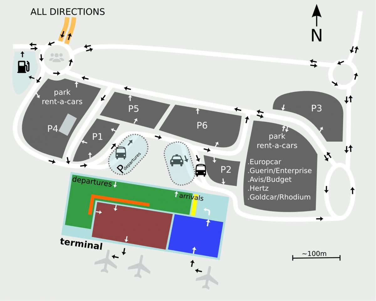 塞维利亚机场的地图