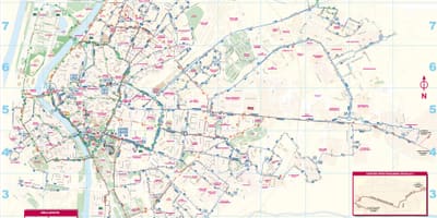 塞维利亚的公共交通地图